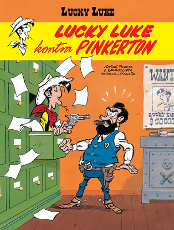Lucky Luke tom 74: Lucky Luke kontra Pinkerton okładka